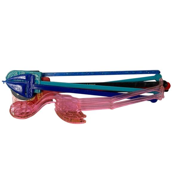 Lot of 9 Vintage Swizzle Sticks 6" Cocktail Bar Drink Stirrers Assorted Styles - Picture 2 of 3